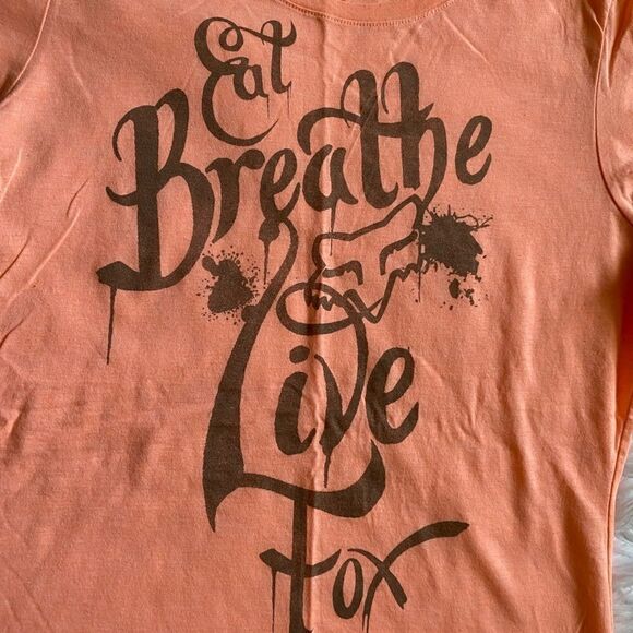 Fox Racing T-shirt Peach Womens Size Large - Picture 2 of 5